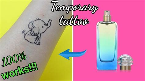 how to make a homemade fake tattoo with perfume|temporary tattoo hack with perfume.